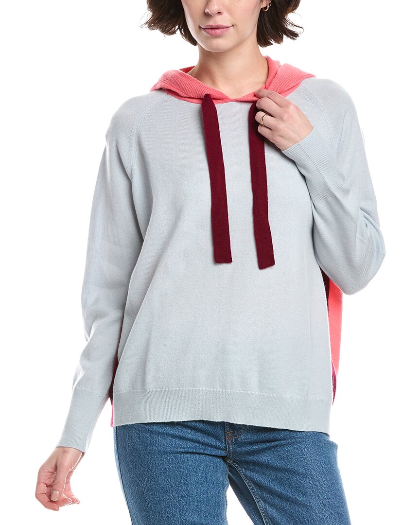 

Худи Brodie из кашемира с контрастными вставками из шерсти и кашемира Brodie Cashmere, синий