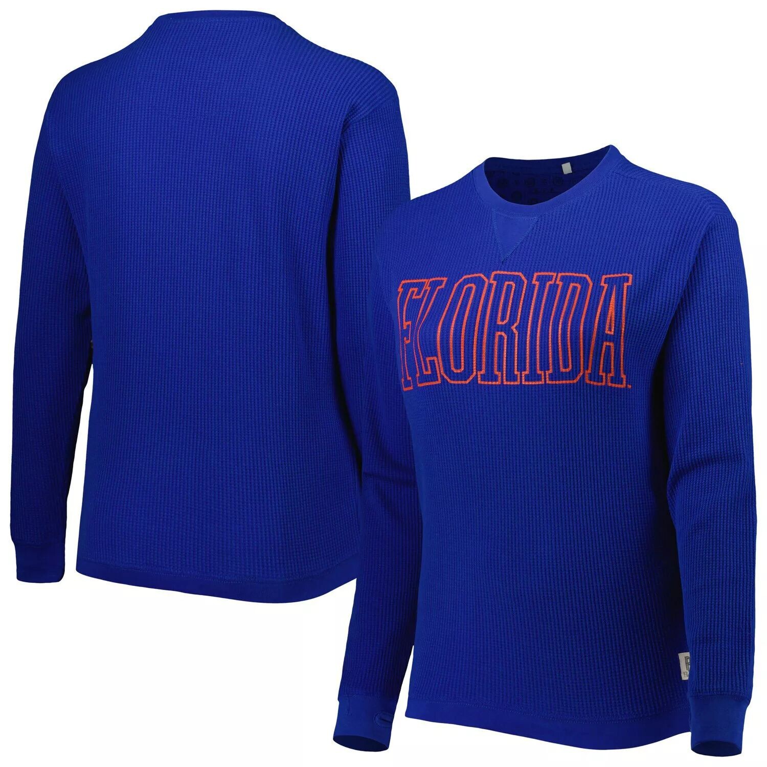 

Женская футболка для прессы Royal Florida Gators Surf размера плюс Southlawn вафельной вязки с длинными рукавами и термобельем из трех смесей