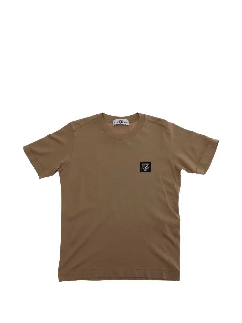 Футболка с нашивкой Stone Island Junior, коричневый