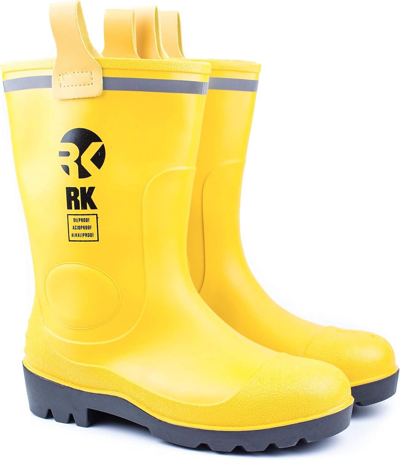 

Мужские защитные водонепроницаемые утепленные ботинки Troy Safety с резиновой подошвой для дождя и снега RK SAFETY, желтый