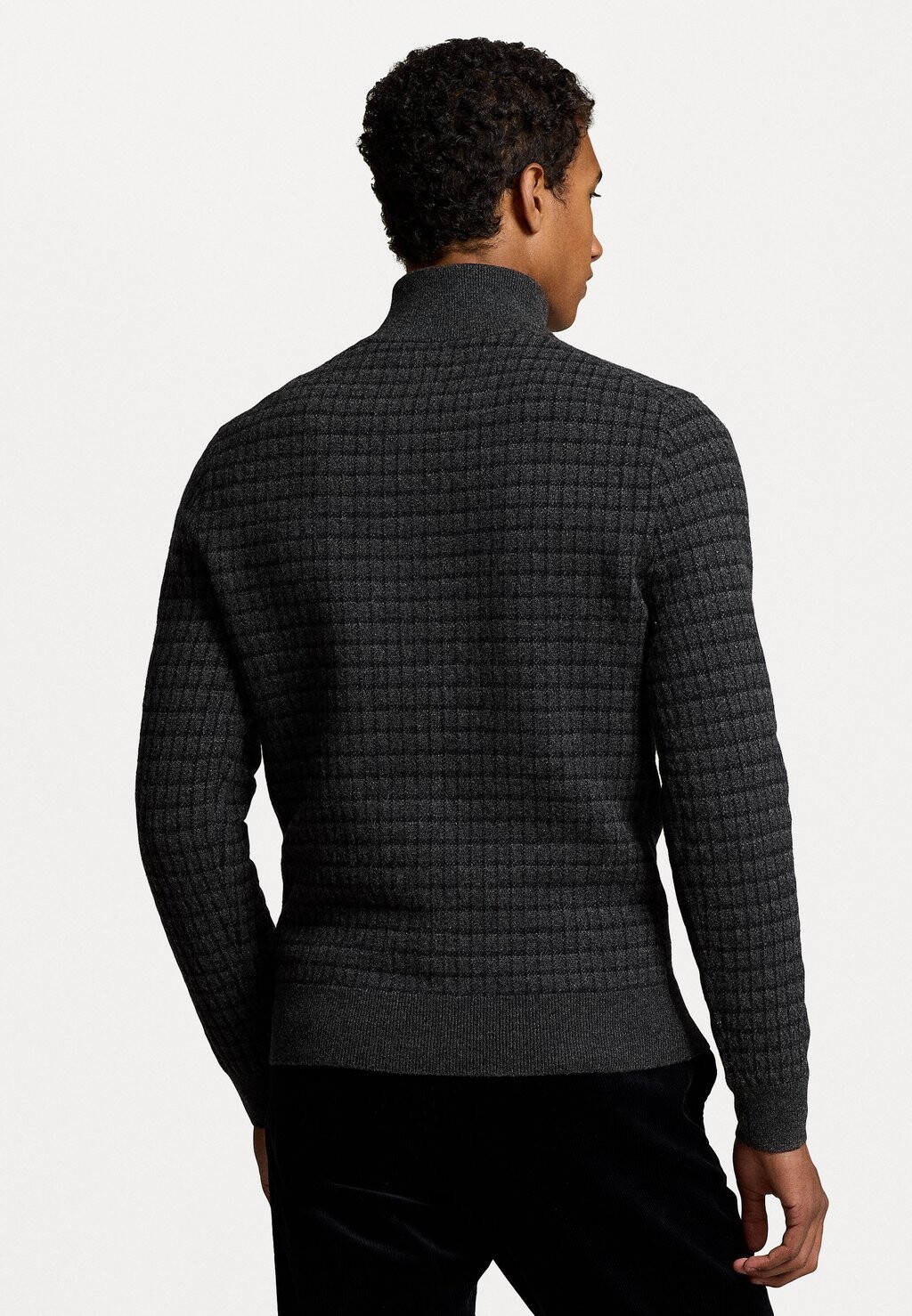

Джемпер PLAID WOOL QUARTER ZIP SWEATER Polo Ralph Lauren, антрацит