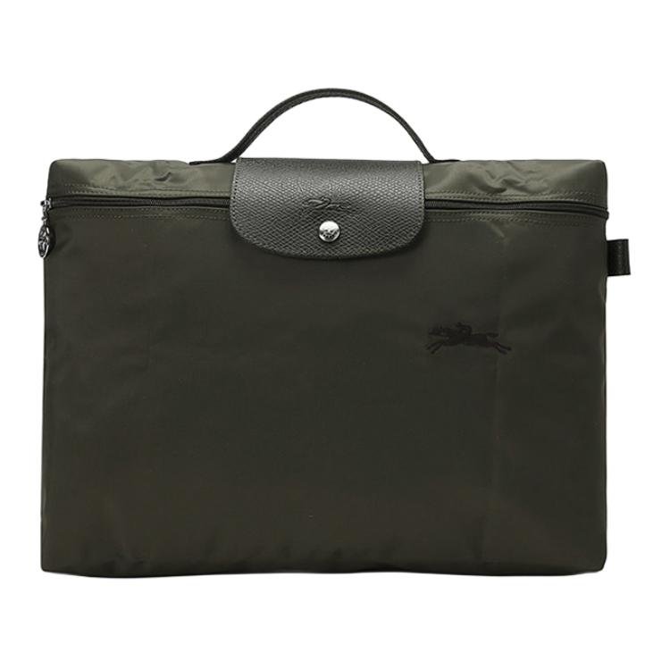 

Сумка Le Pliage Green из парусины с аппликацией из зелёной телячьей кожи, Компьютерная сумка, Портфель Женская Зелёный LONGCHAMP