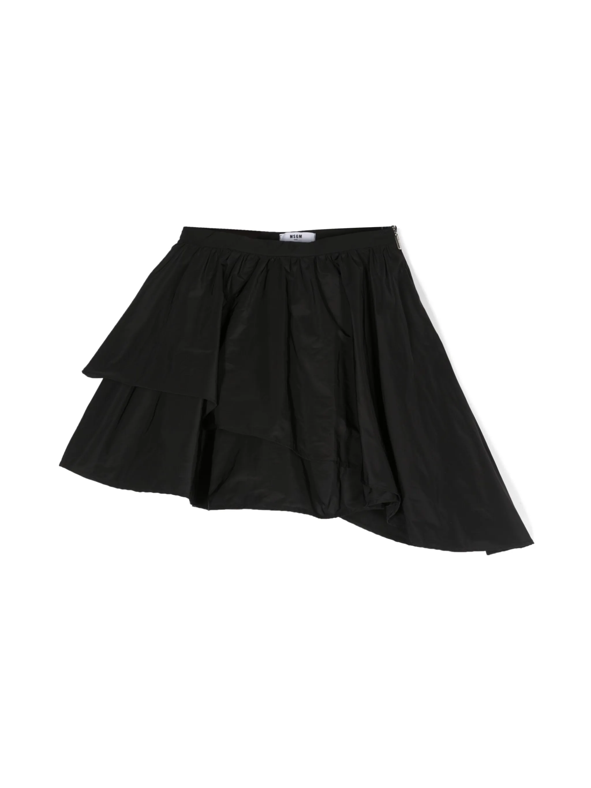 

Юбка асимметричного кроя с оборками Msgm Kids, черный
