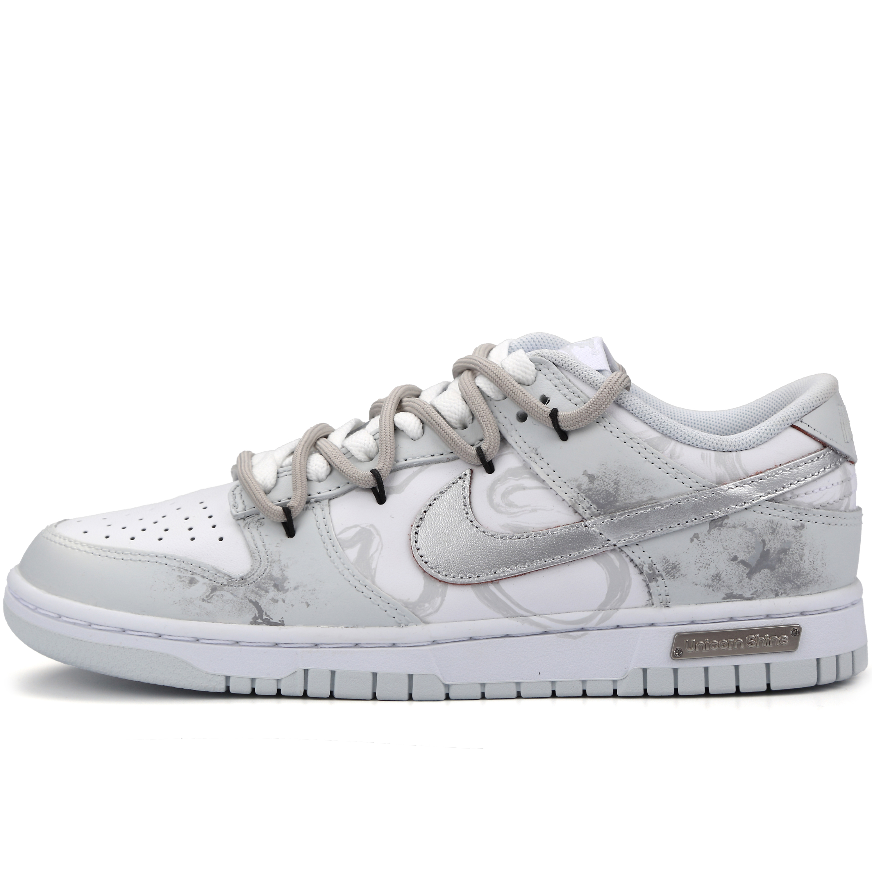 

Nike Кроссовки для скейтбординга Dunk Anti-Slip, износостойкие, мужские, серо-белые