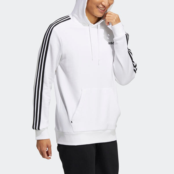 Толстовка adidas neo Casual Sports hooded Side Stripe White, белый — фото 3