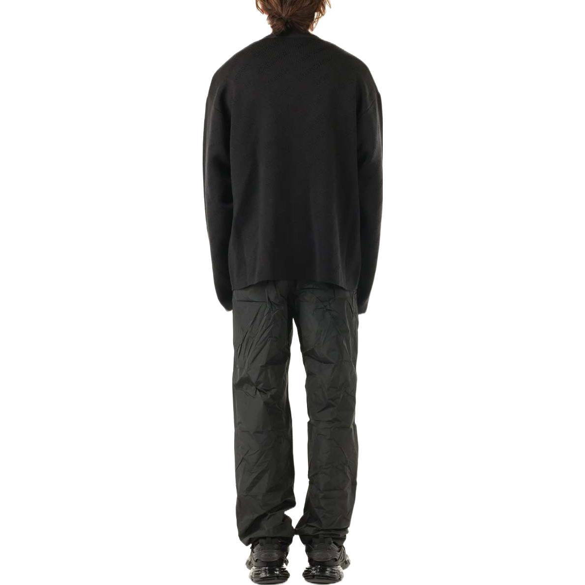 Кардиган Balenciaga Tonal All Over Logo Cardigan 'Black' 720058T16611000, черный — фото 4