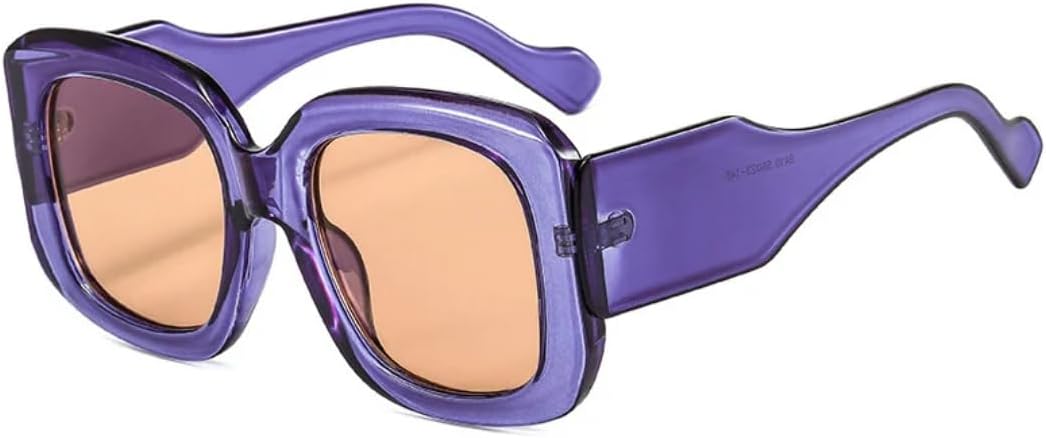 

Солнцезащитные очки для мужчин и женщин - защита UV400 - увеличенный размер, градиентный зелено-фиолетовый цвет, для занятий спортом на открытом воздухе и вождения DSVIGF, Purple Champagne