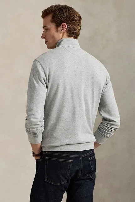 Худи из меланжевой ткани Polo Ralph Lauren, серый — фото 2