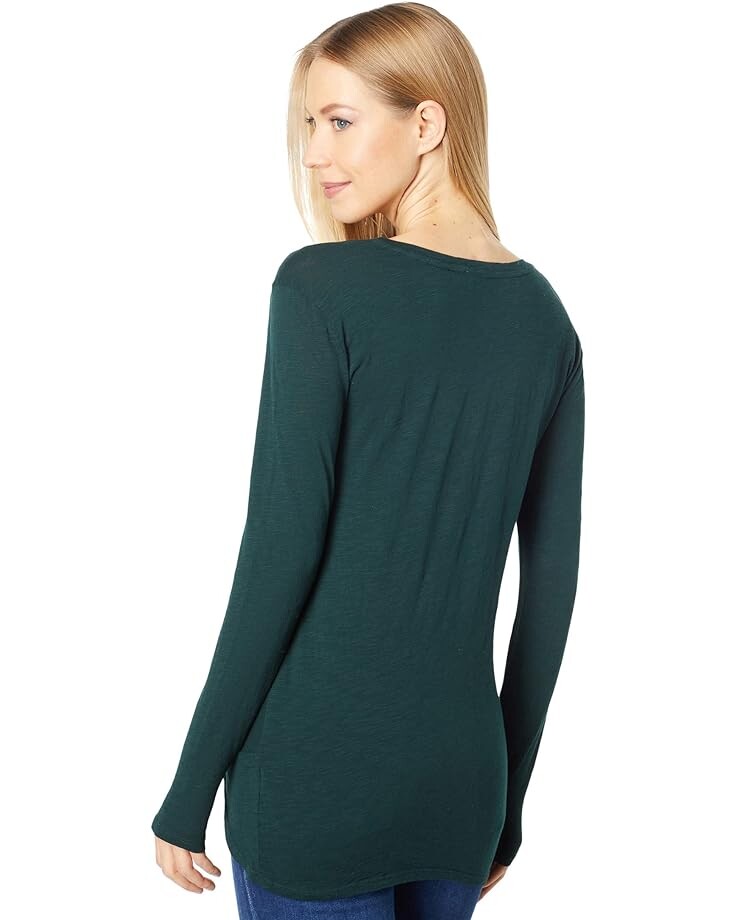 

Футболка bobi Los Angeles Slubbed Jersey Long Sleeve Knot Tee, цвет Forest
