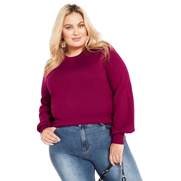 

Женский свитер Peyton plus size Avenue, Magenta