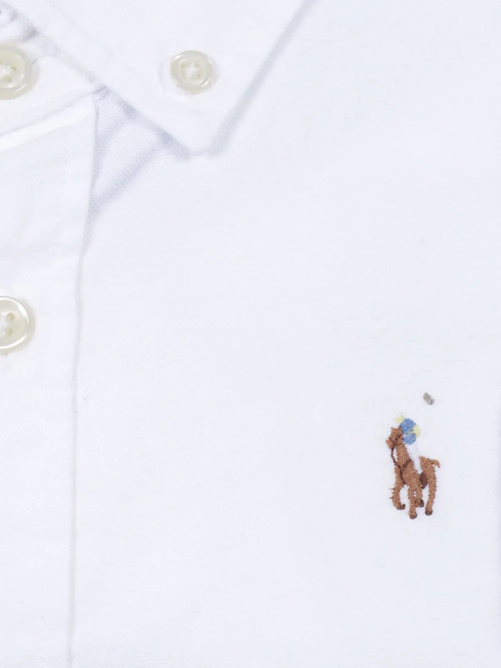 Рубашка с логотипом Polo Pony Polo Ralph Lauren Kids, белый — фото 3
