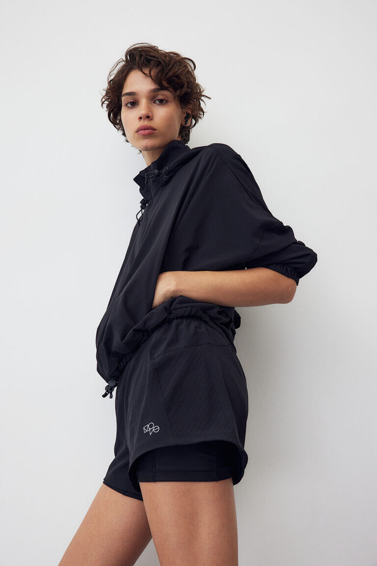 

Двухслойные шорты для бега drymove H&M, черный