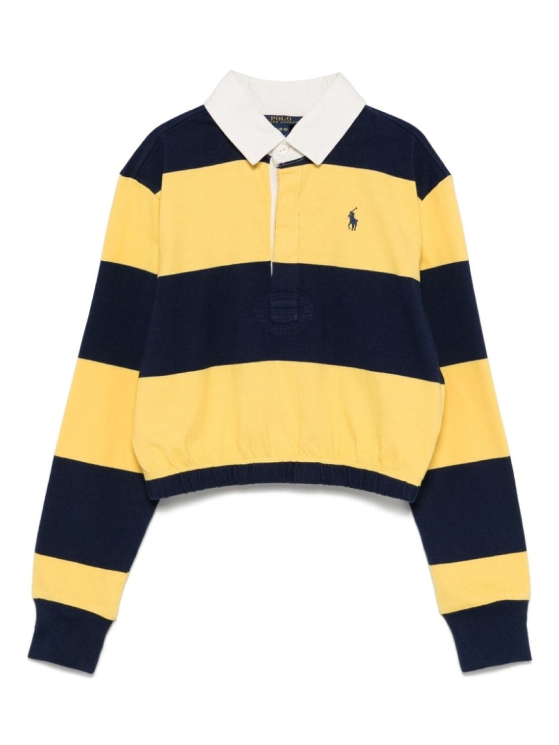 

Детский полосатый хлопковый топ-поло Ralph Lauren Kids, желтый