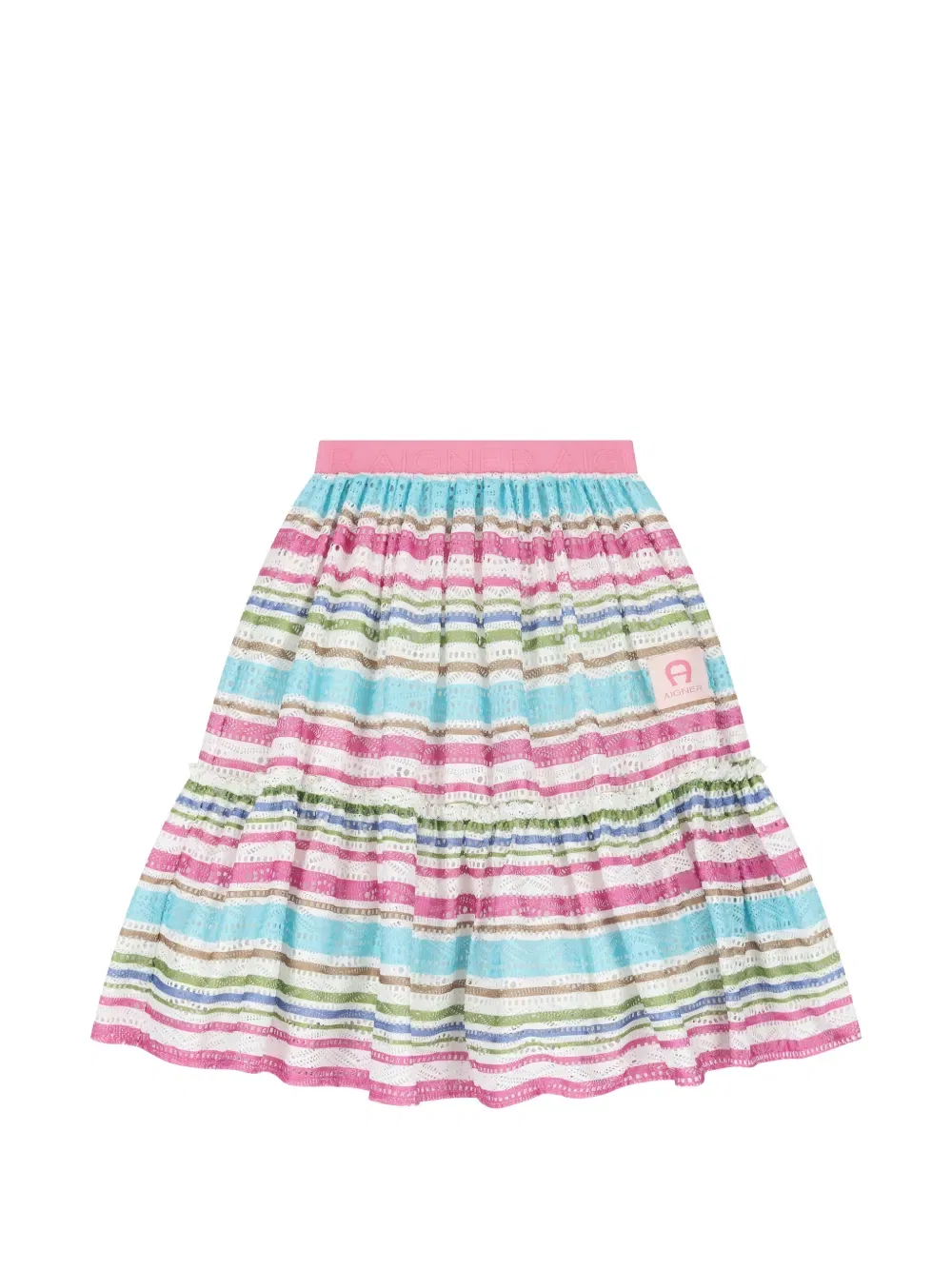 Полосатая юбка Aigner Kids, розовый