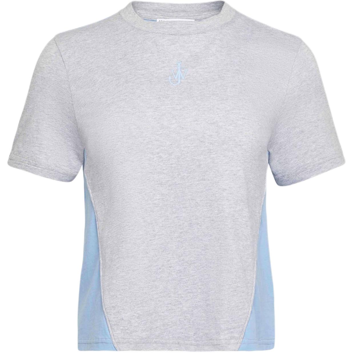 

Футболка с вставками JW Anderson, светло-серый