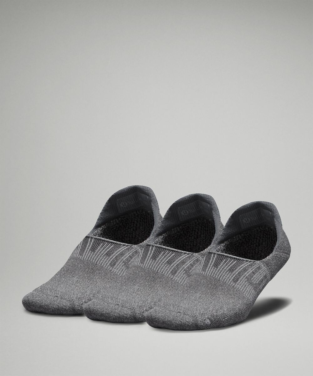 

Женские носки Power Stride для неявки с активной хваткой 3 шт Lululemon, серый
