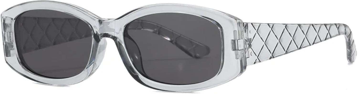 

Солнцезащитные очки с защитой от УФ-излучения UV400 | Овальные, в стиле панк | Для женщин и мужчин, для занятий спортом на открытом воздухе и вождения DSVIGF, Clear Grey