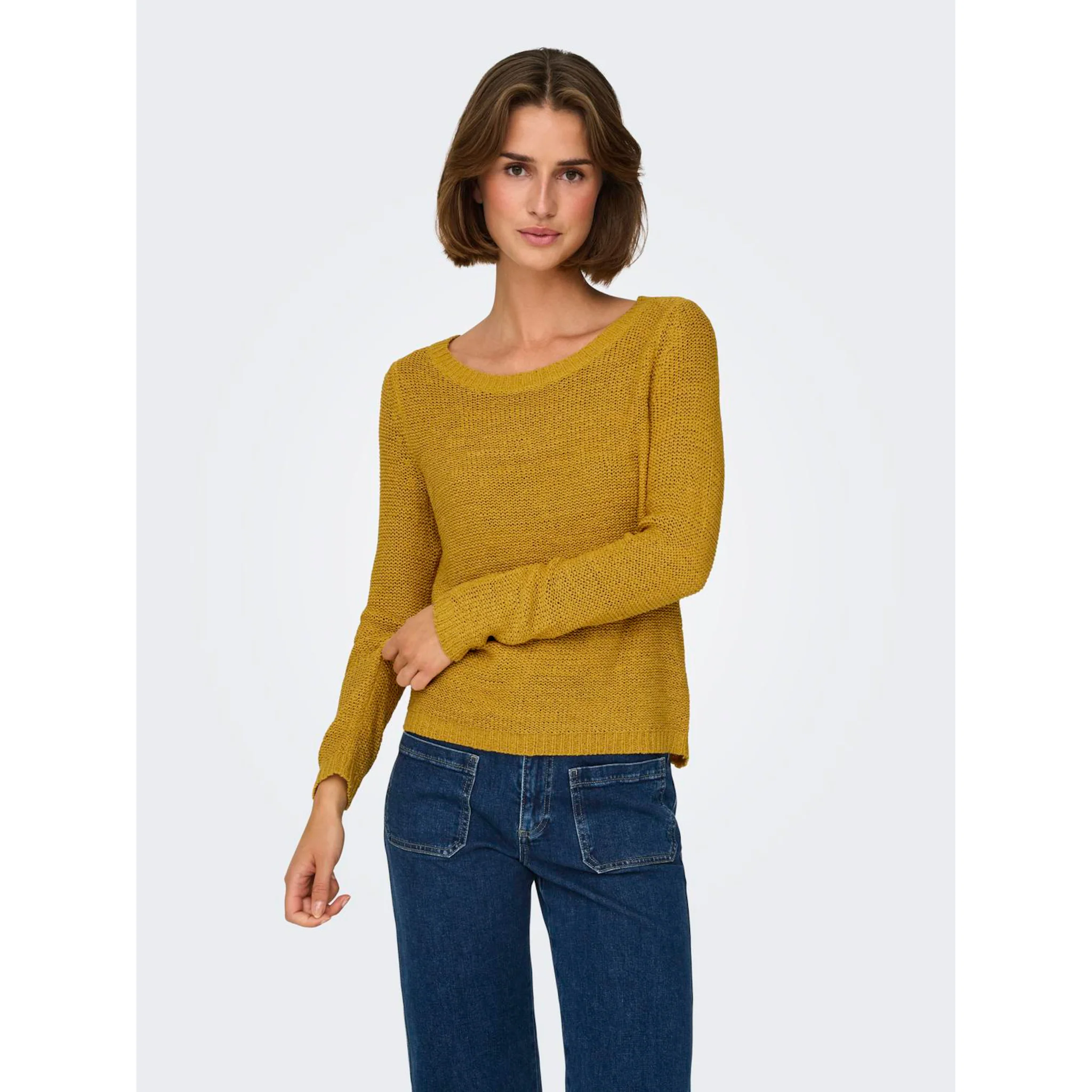 

Only вязаный свитер "ONLGEENA XO L/S PULLOVER KNT NOOS", цвет Golden Spice