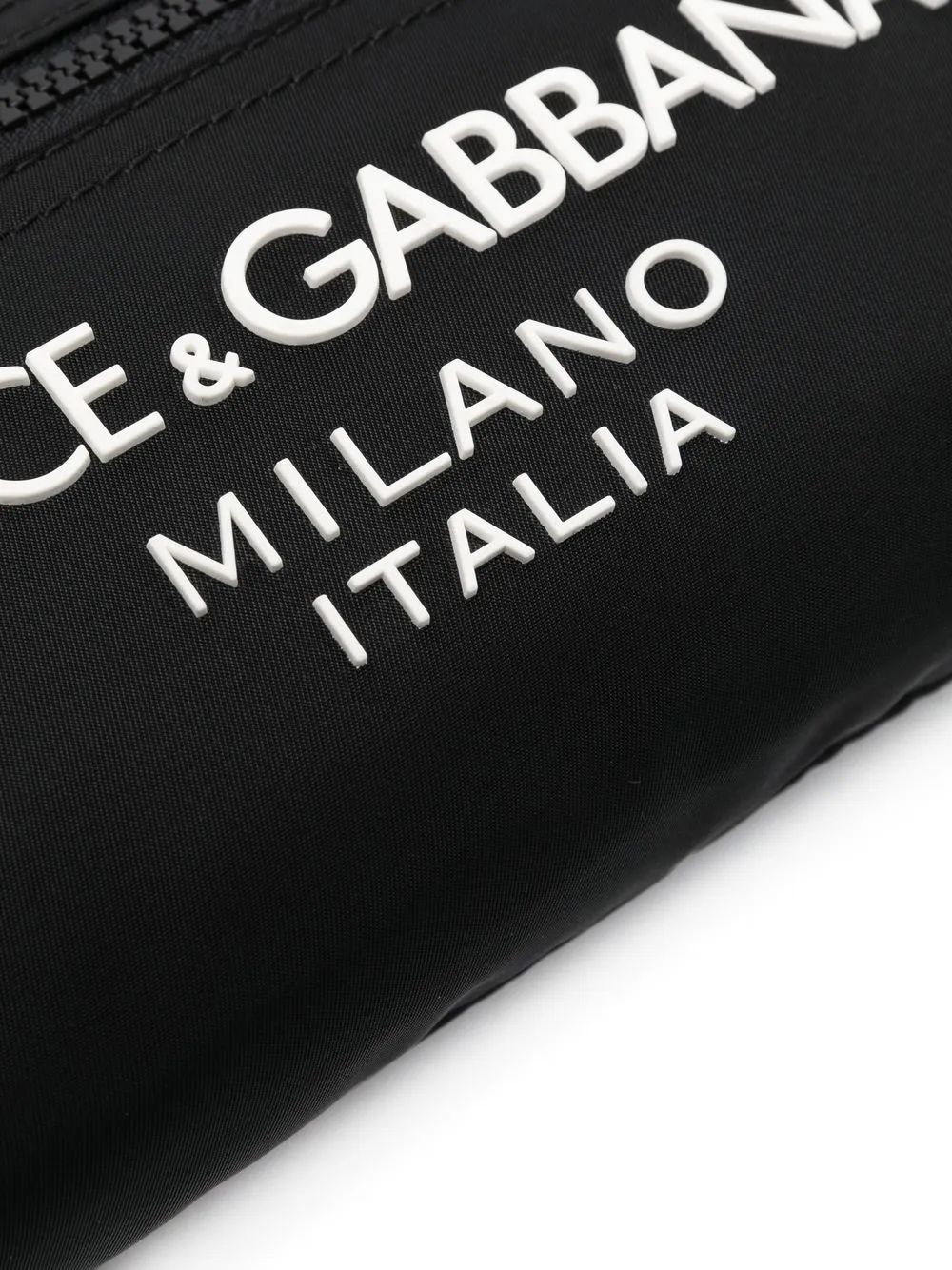 Поясная сумка с тисненым логотипом DOLCE & GABBANA, черный — фото 4