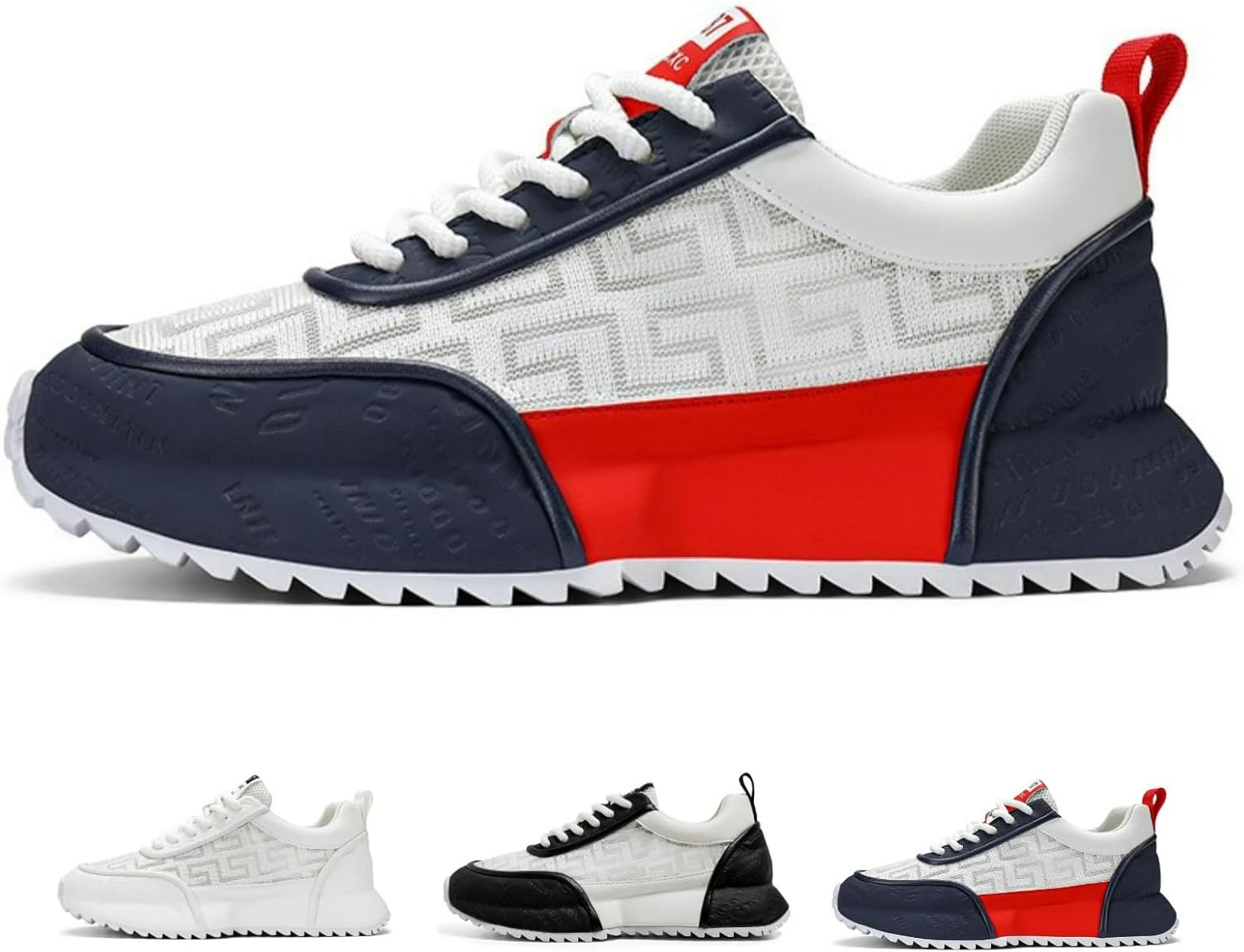 

Мужские массивные модные кроссовки, комфортные, дышащие, противоскользящие, стильные повседневные обувь для прогулок Macefil, белый/синий