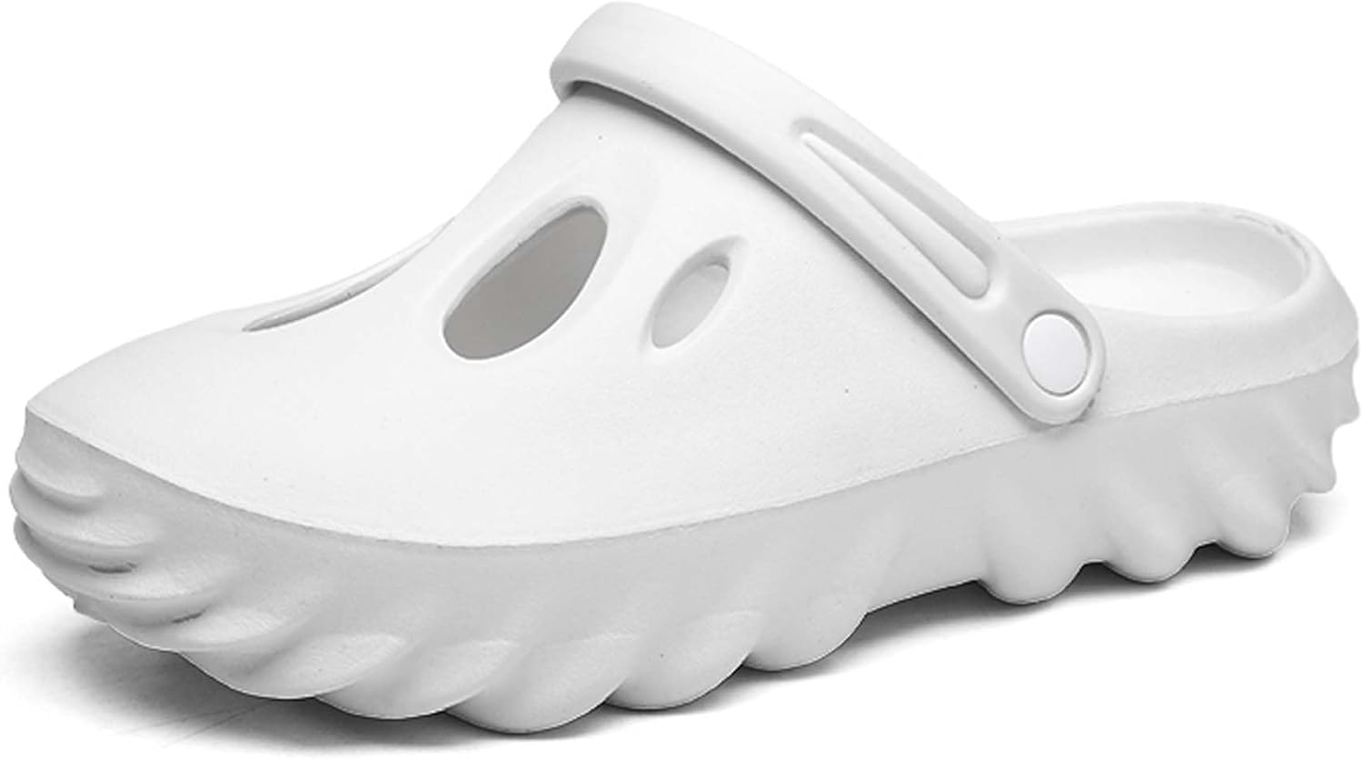 

Мужские садовые туфли с поддержкой свода стопы, спортивные сандалии, летние пляжные шлепанцы, с регулируемым каблуком, повседневные прогулочные клоги-мули, противоскользящие и быстро сохнущие Generic, белый