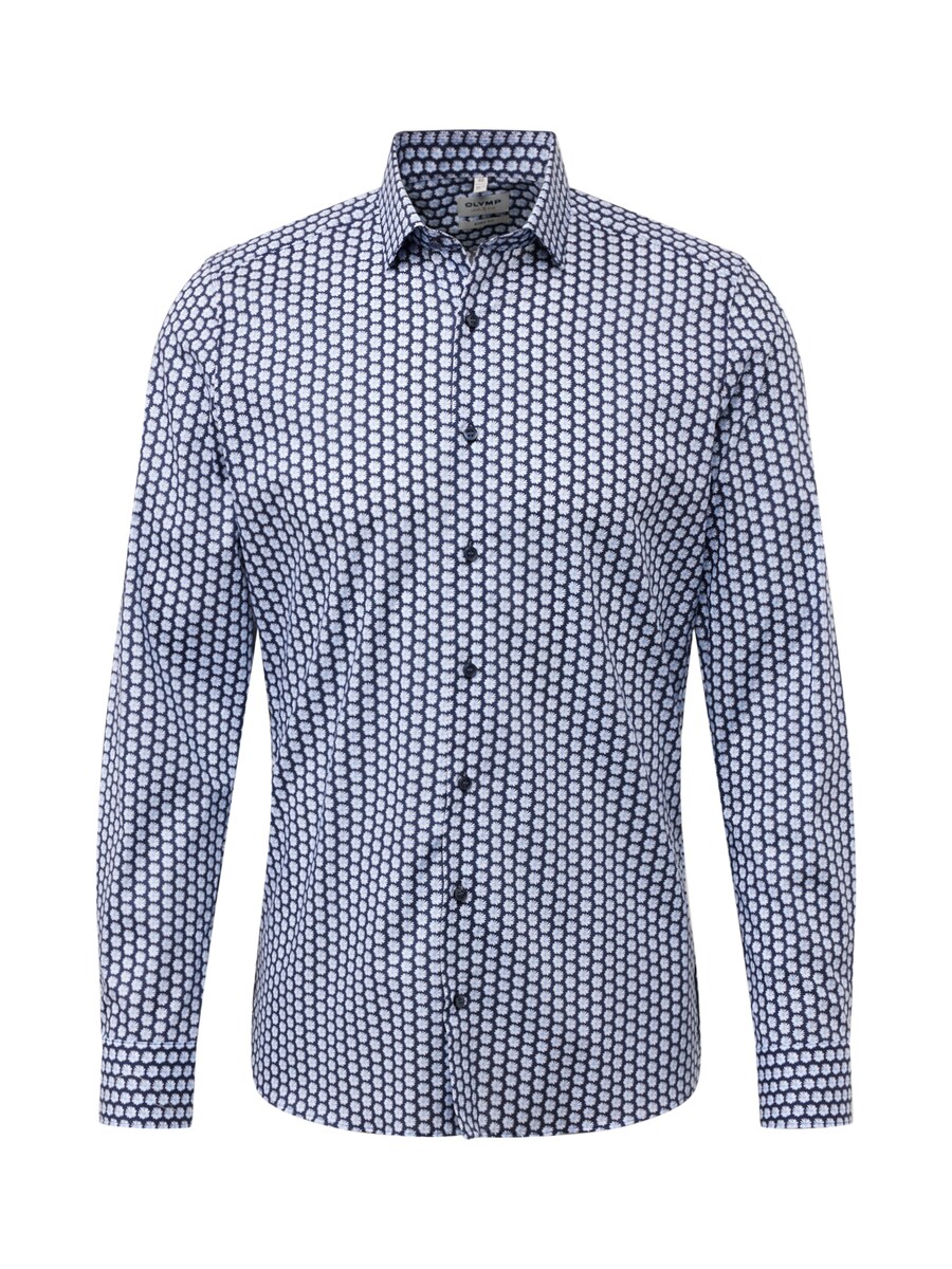 

Повседневная рубашка OLYMP Slim fit Button Up Shirt, темно-синий/светло-синий