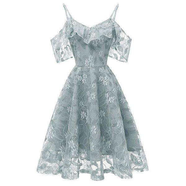 

Женское винтажное платье с кружевом и цветочным принтом для вечеринки или свадьбы Megaretailer