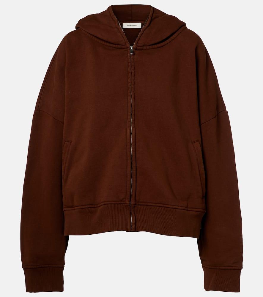 

Термальная хлопковая толстовка с капюшоном на молнии Entire Studios, Brunette