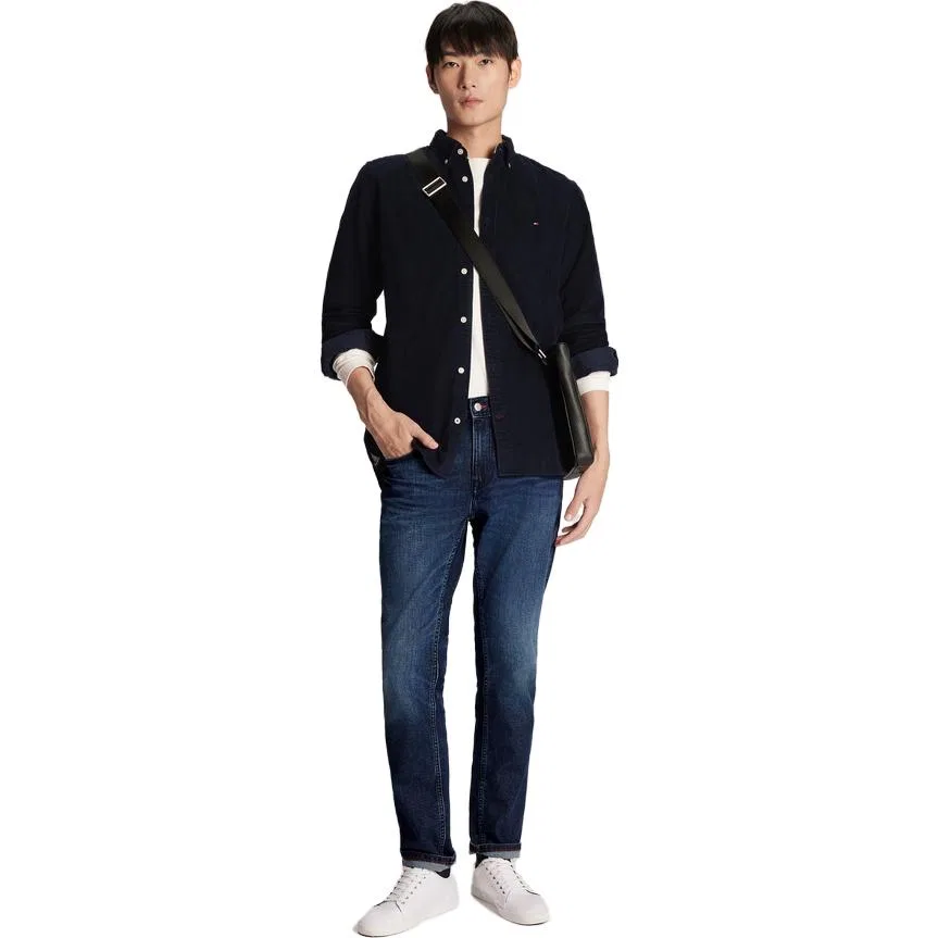 Джинсы мужские Dark Denim Blue Tommy Hilfiger — фото 3