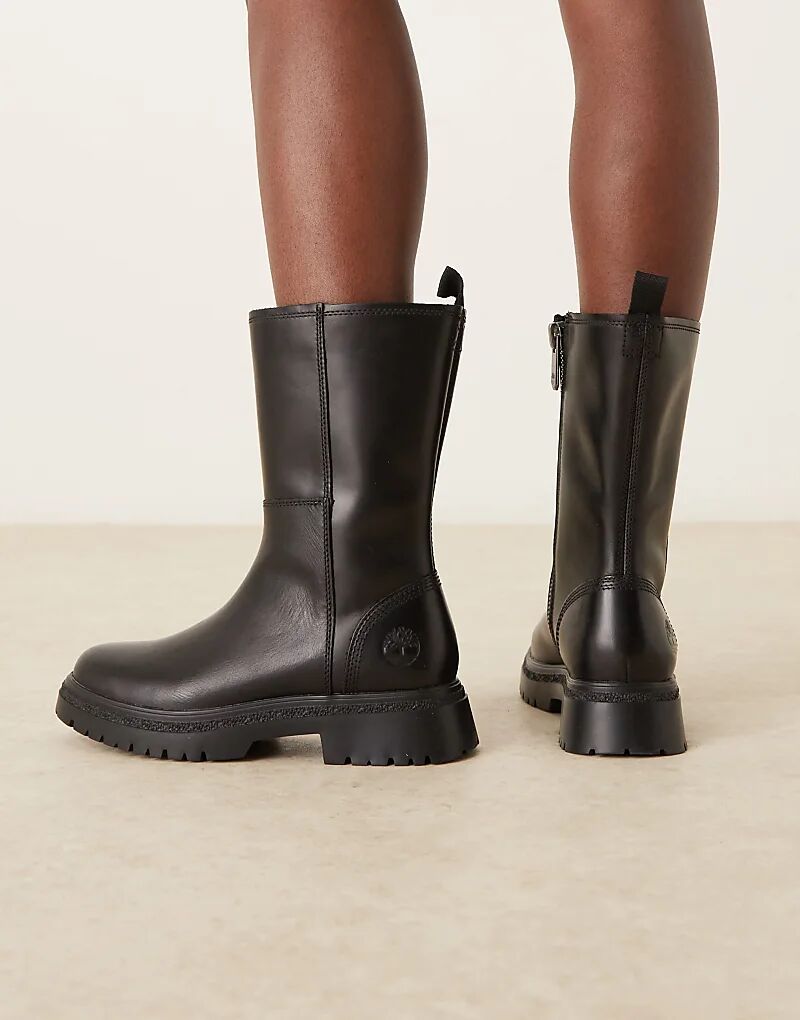 Высокие ботинки Timberland Cambria Valley на молнии из черной кожи — фото 3