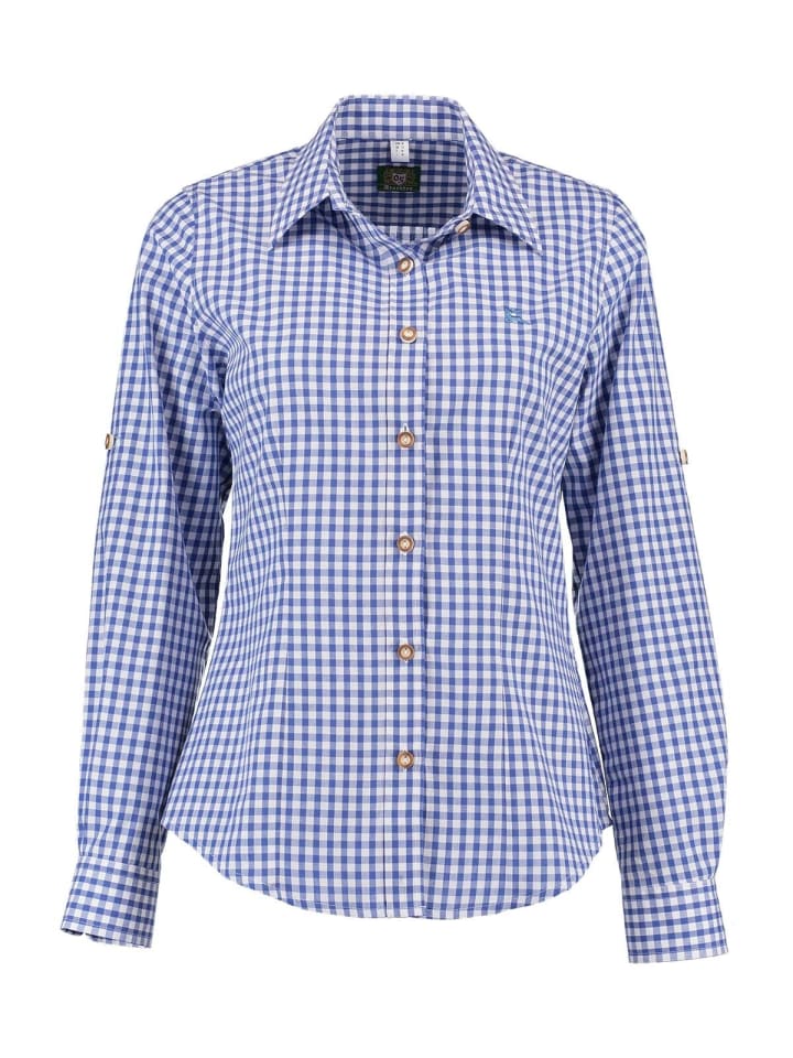 

Традиционная блузка 150000-2602 синего цвета OS-Trachten