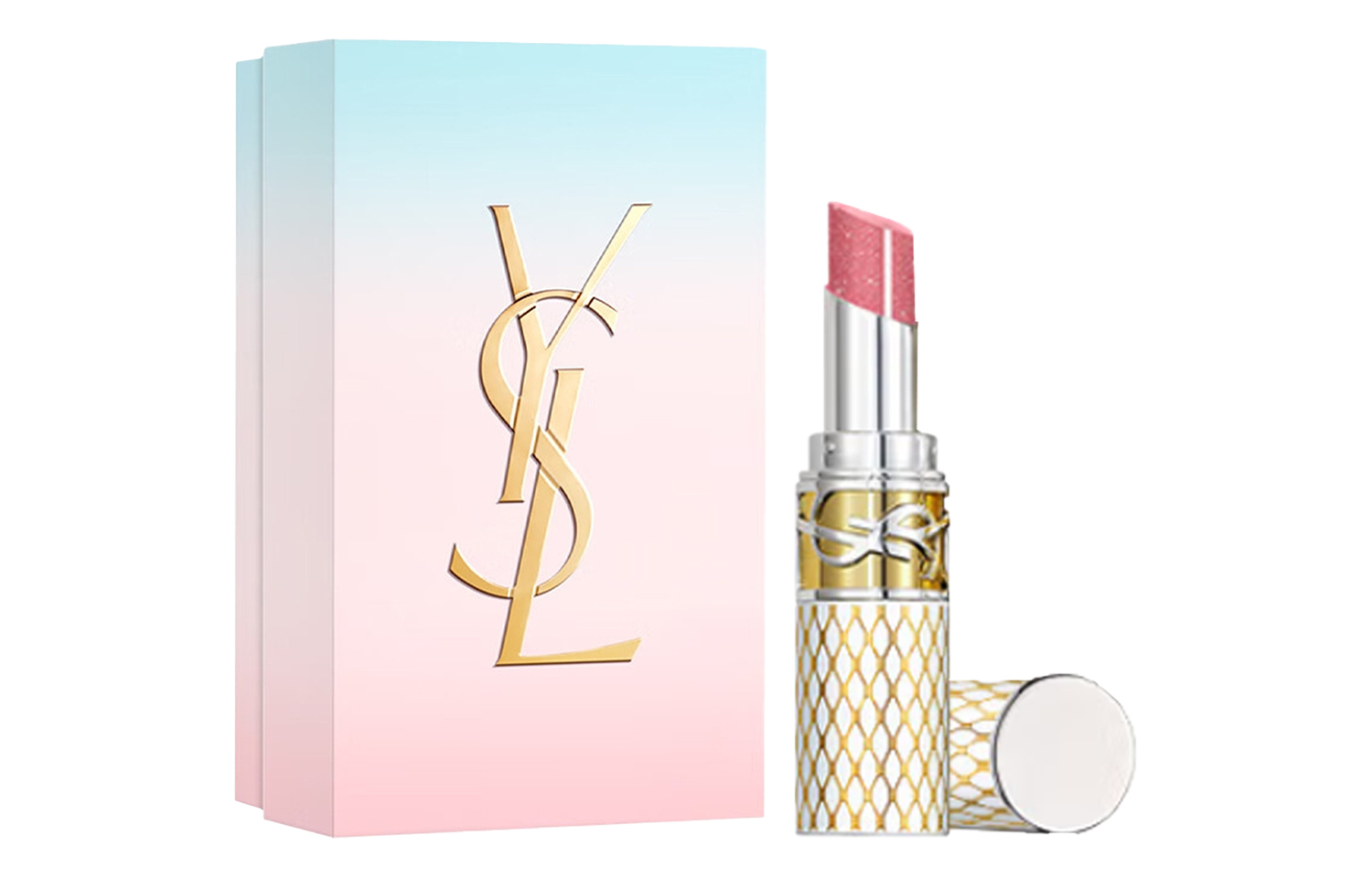 

SAINT LAURENT Помада для губ Gold Plated Twilight Dawn в цилиндрической упаковке, глянцевая, натуральная, 3,2 г