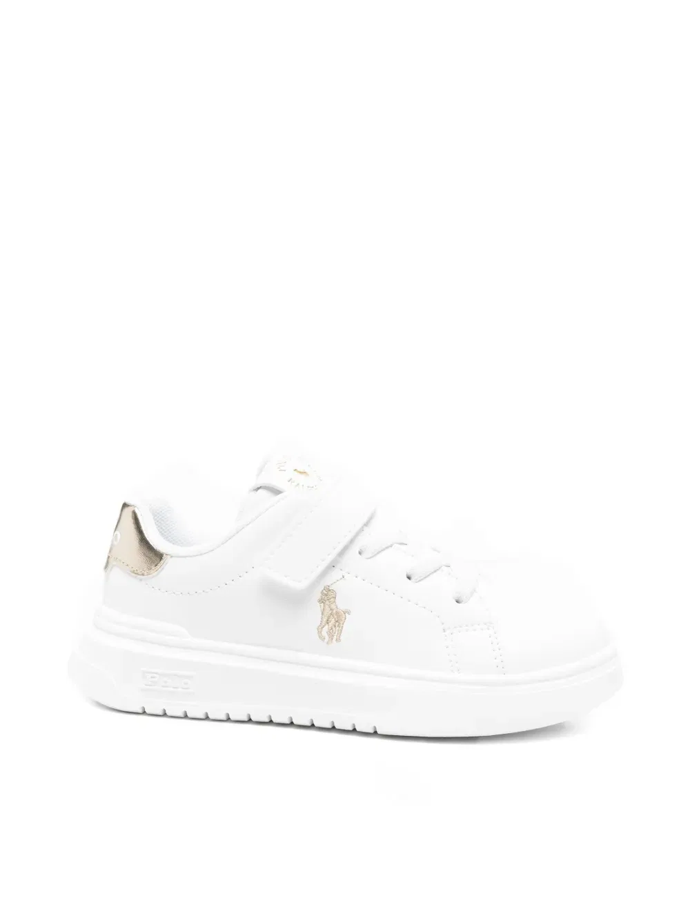 Кроссовки Heritage Court с ремешком на липучке Polo Ralph Lauren Kids, белый