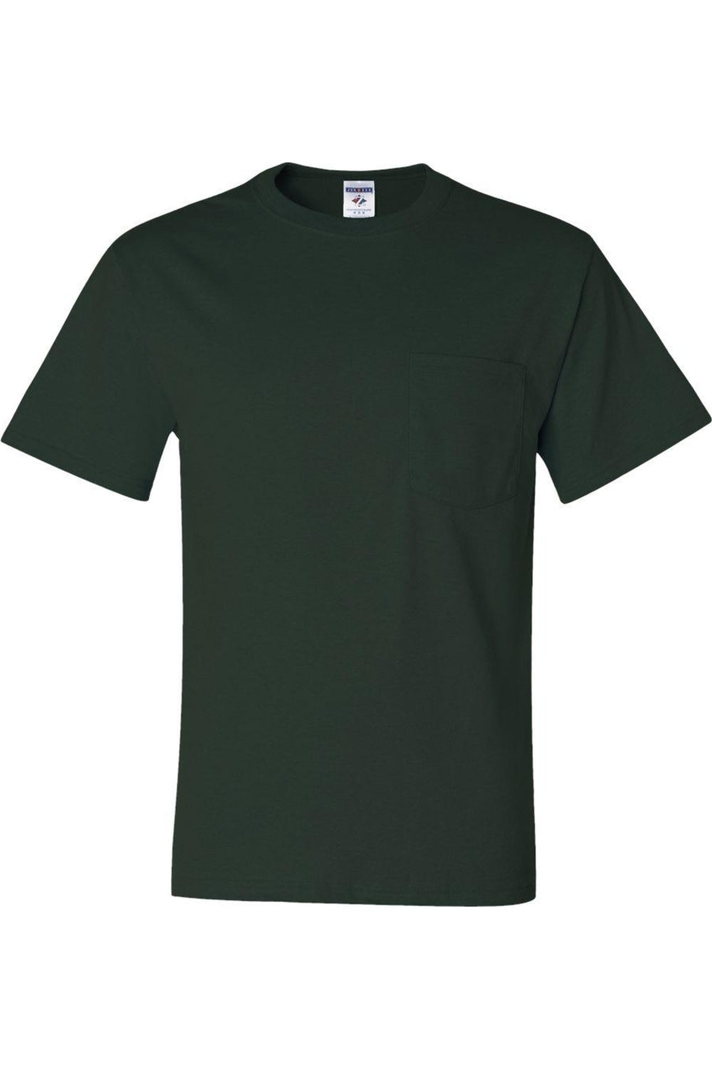 

Футболка JERZEES Dri-Power 50/50 с карманом, цвет forest green