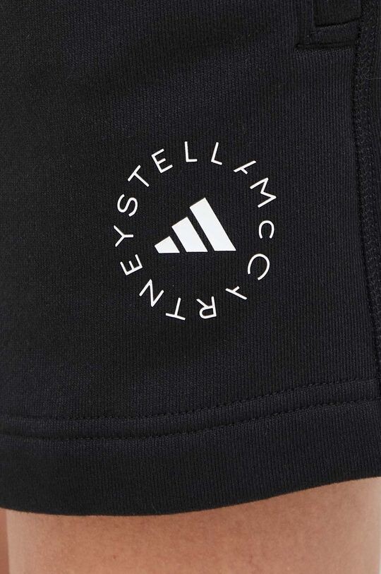 Махровые хлопковые шорты adidas by Stella McCartney, черный — фото 3