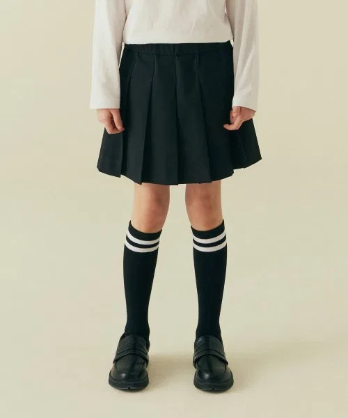 Юбка плиссе для девочек MUSINSA STANDARD KIDS чёрная