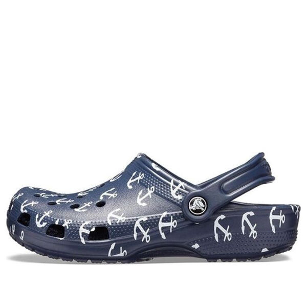 

Сандалии classic clog printing sandals deep blue Crocs, синий