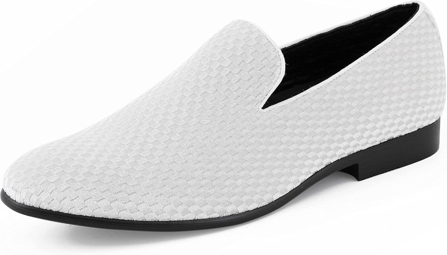 

Мужские деловые туфли Amali Fishman из бархата с стеганым дизайном, без шнуровки, мокасины для мужчин, бархатные лоферы, оригинальные смокинговые мужские туфли-тапочки, белый