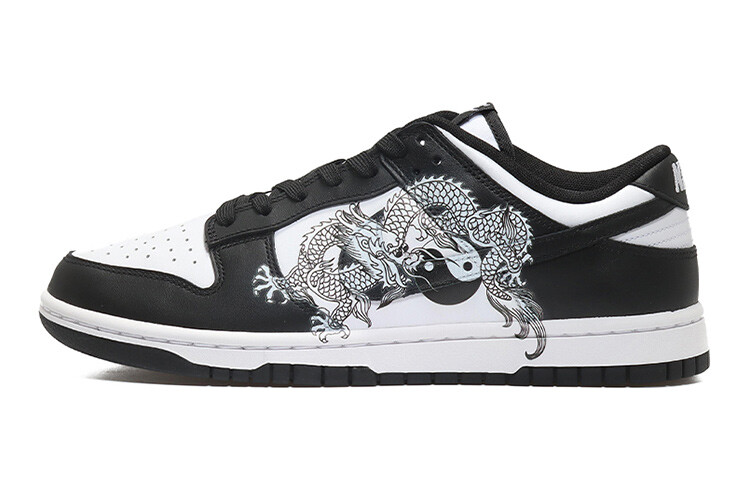 

Кроссовки Nike Dunk Skateboard Shoes Women's Low-Top Black White, Черный, Кроссовки Nike Dunk Skateboard Shoes Women's Low-Top Black White