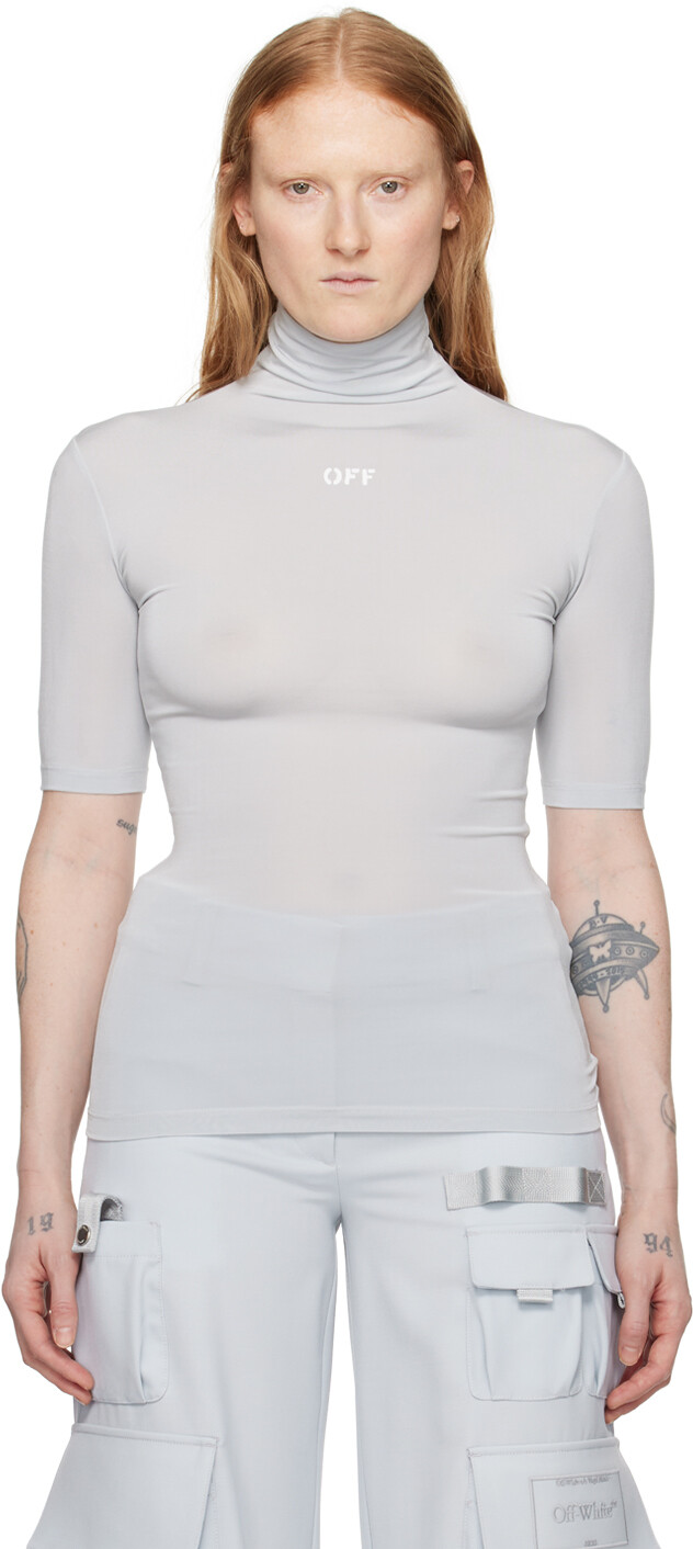 

Серый топ Second Skin Off-White