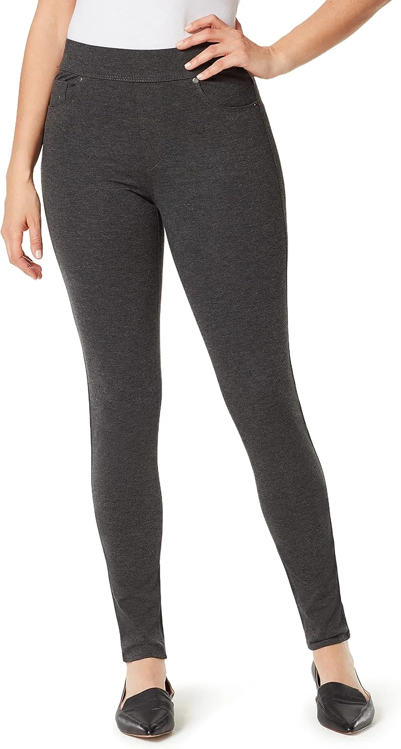

Gloria Vanderbilt Womens Avery Slim Pull on Pant Petite