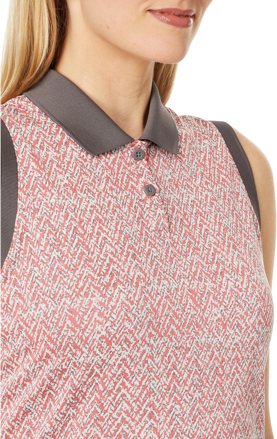 Поло adidas Golf Ultimate365 Jacquard Sleeveless Polo, цвет Charcoal — фото 3