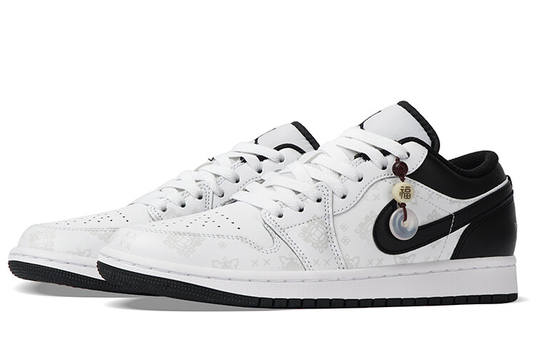 Кроссовки Air JORDAN 1 Vintage Basketball Shoes Men Low-Top Black White — фото 3