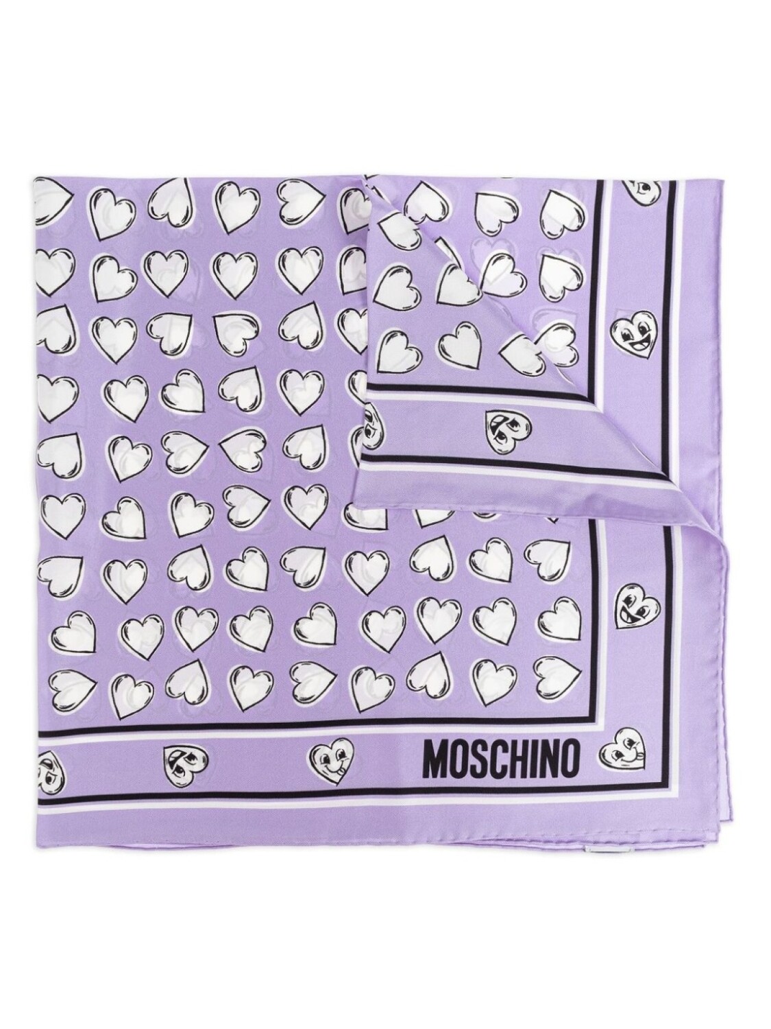 

Moschino платок с принтом, фиолетовый