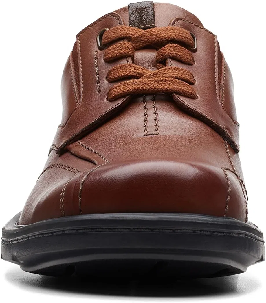 Мужские оксфорды Clarks Gessler Lace, Dark Tan Leather — фото 4