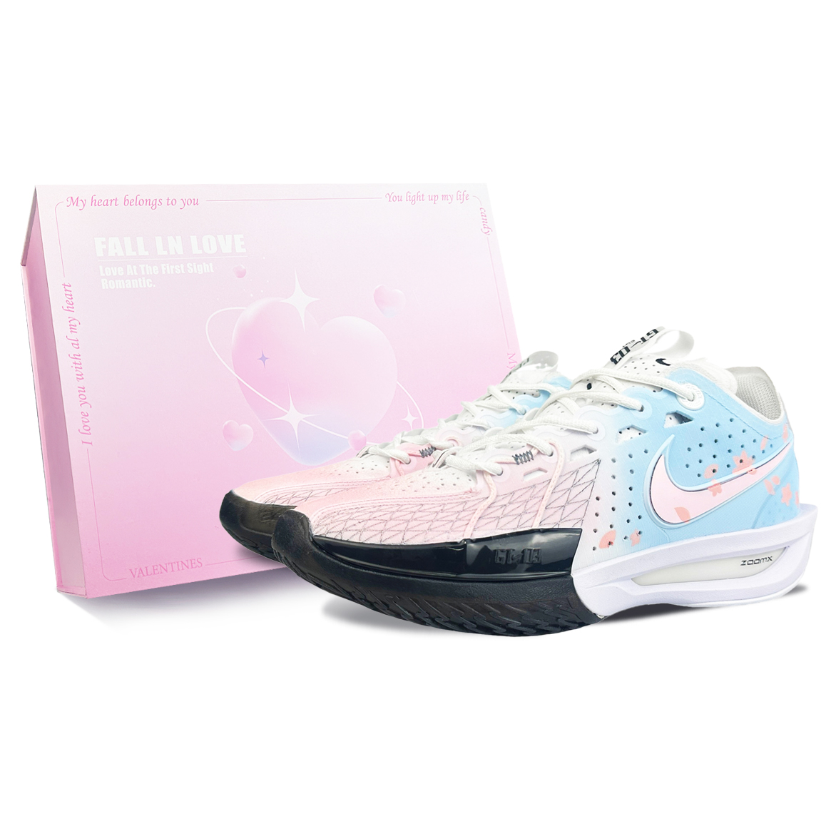 Nike Баскетбольные кроссовки GT Cut 3 Low Top унисекс, синие, розовые