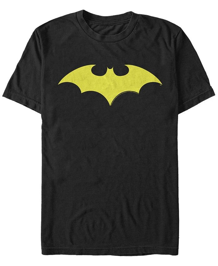 

Мужская классическая желтая футболка с короткими рукавами и логотипом DC Batman Fifth Sun, черный