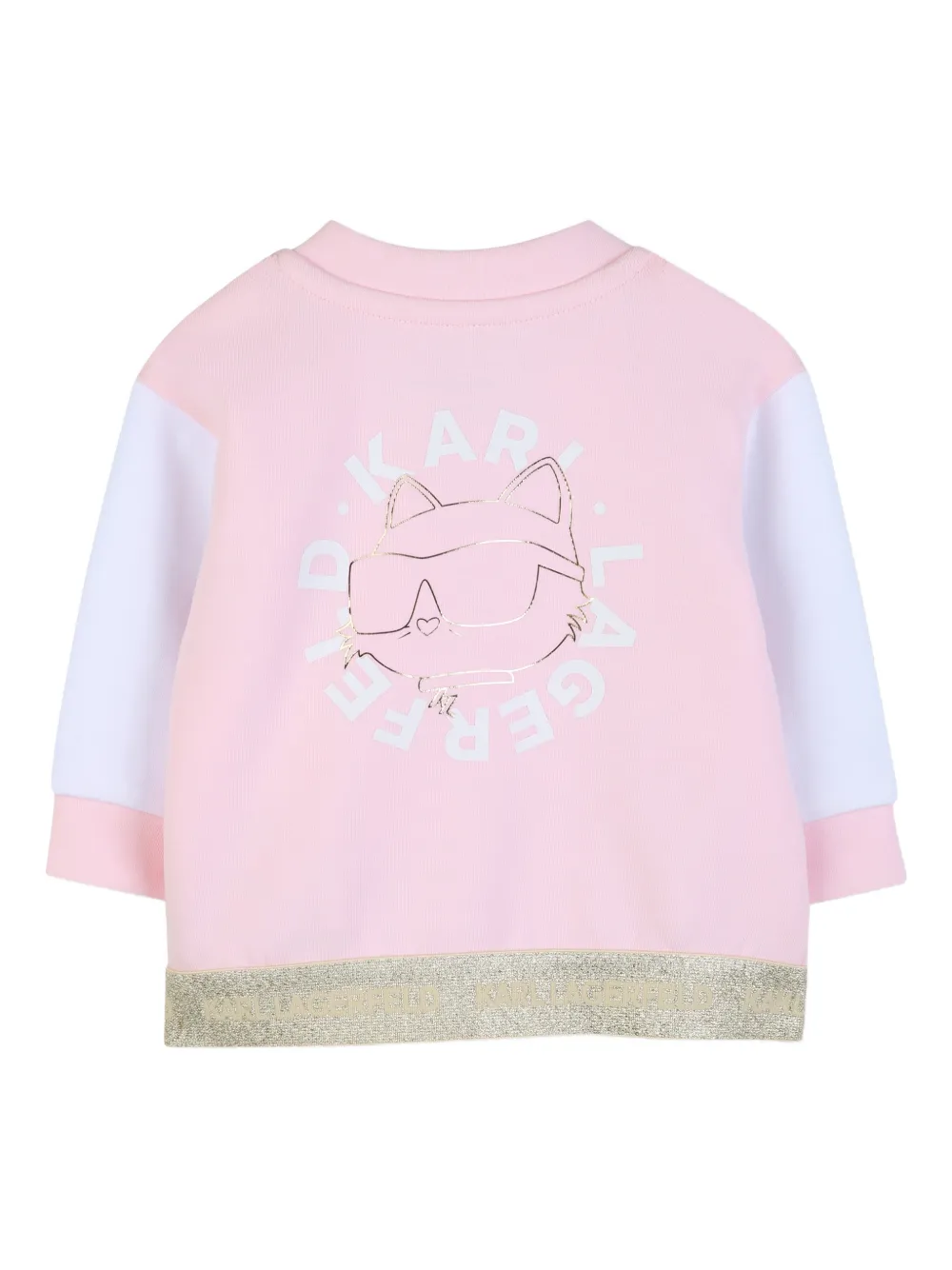 Спортивный костюм Ikon Choupette в стиле колор-блок Karl Lagerfeld Kids, розовый — фото 4