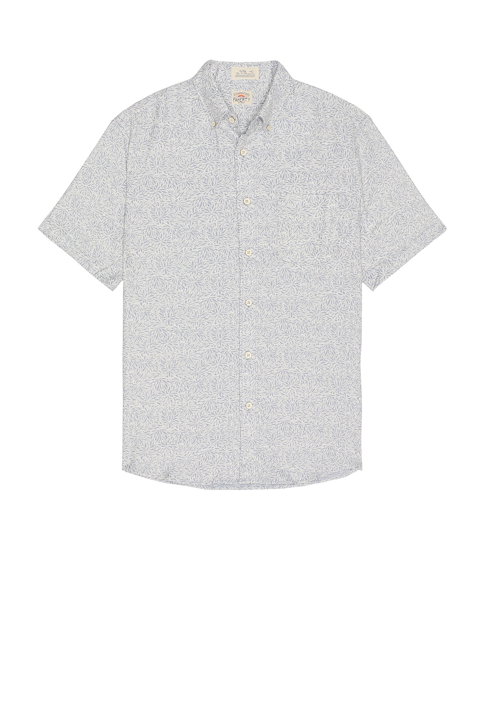 

Короткая рубашка "Breeze" Faherty, sky blue frond