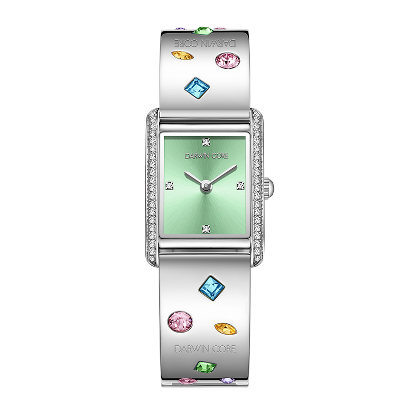 

Darwin Core Часы Quartz Movement Stainless Steel Watchband Watch Women's Watch Green Dial, White Gold Green Dial